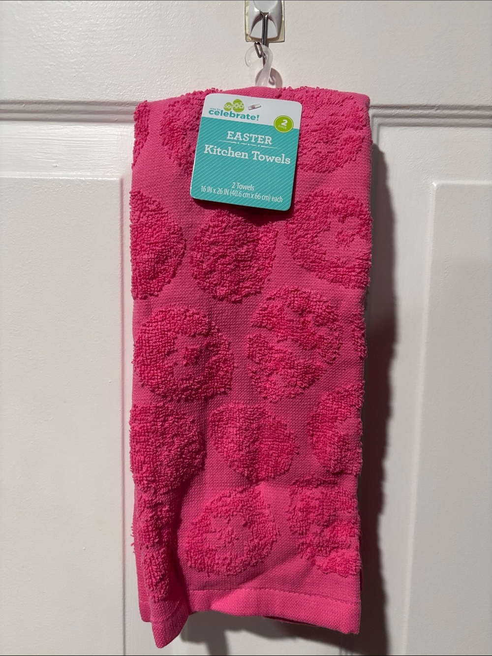 Celebrate! Pink Easter Kitchen Towels - Set of 2